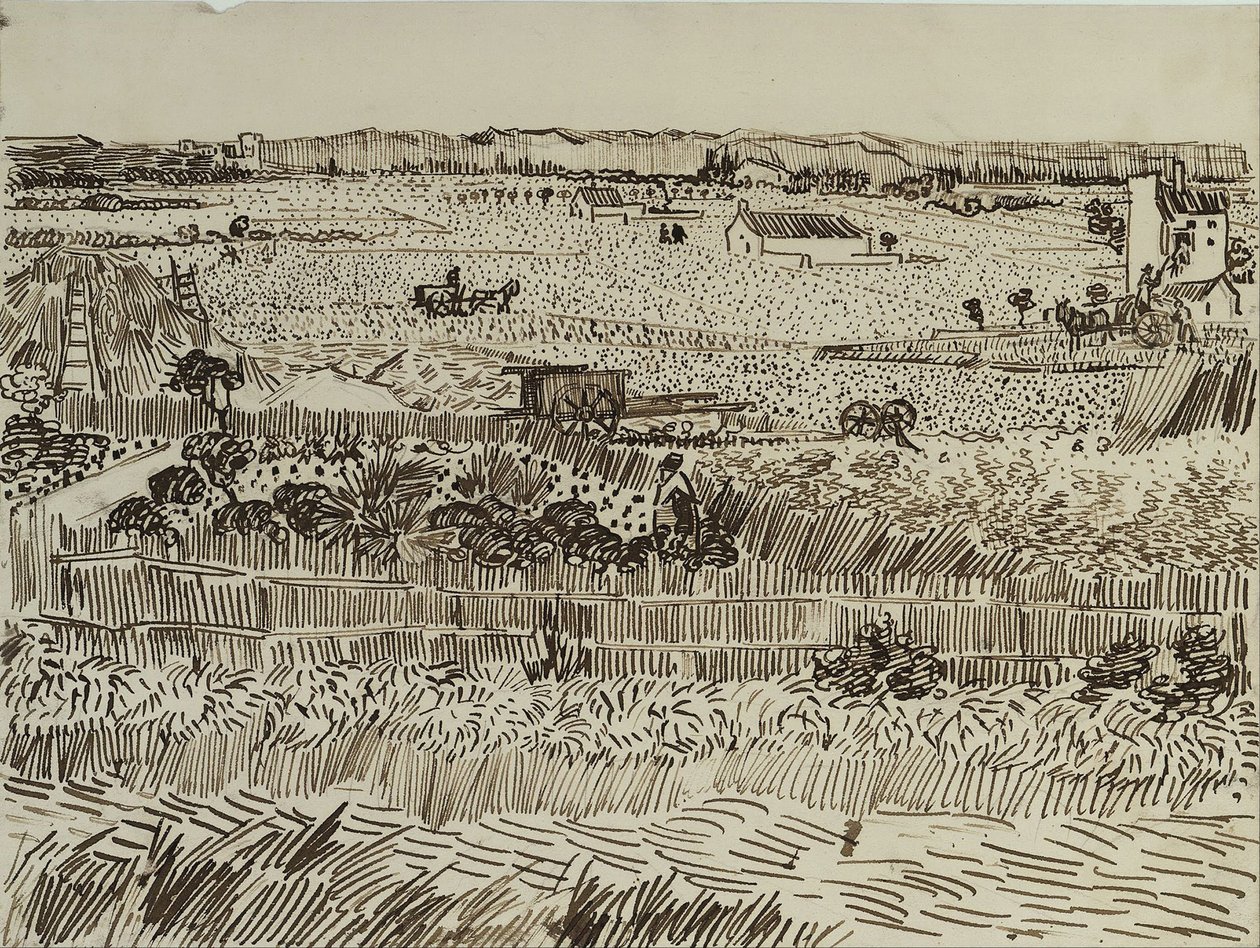 Die Ernte in der Provence für Émile Bernard, 1888 von Vincent van Gogh