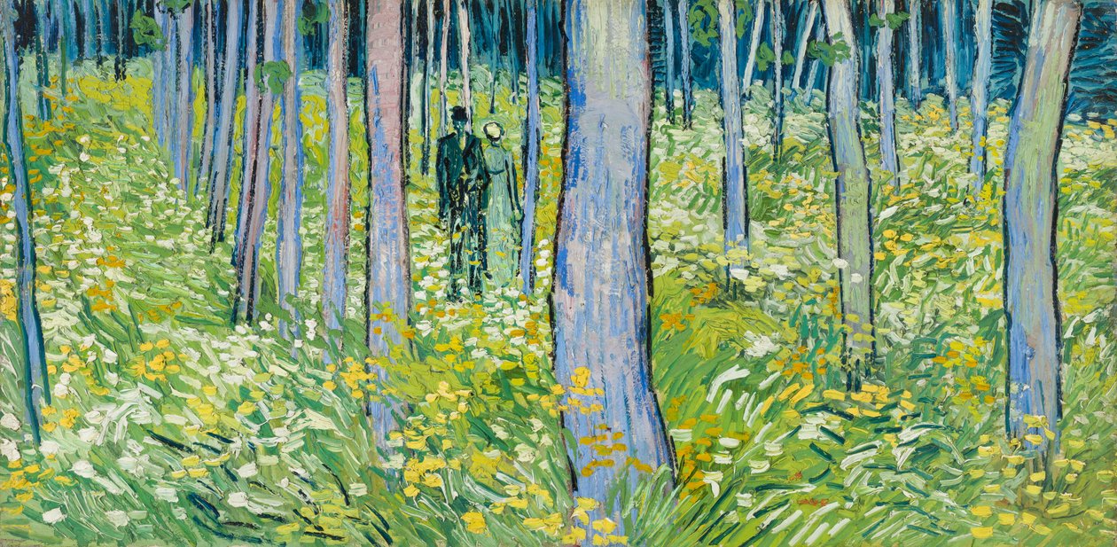 Unterholz mit zwei Figuren von Vincent van Gogh