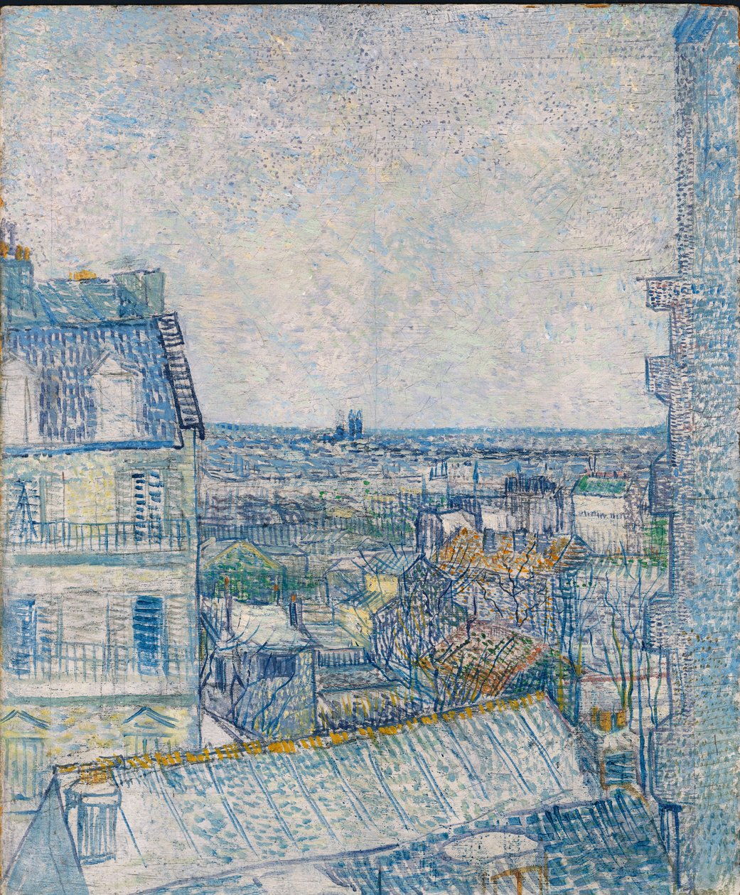 Blick aus dem Fenster des Künstlers, Rue Lapic; Vue de la Chambre de l