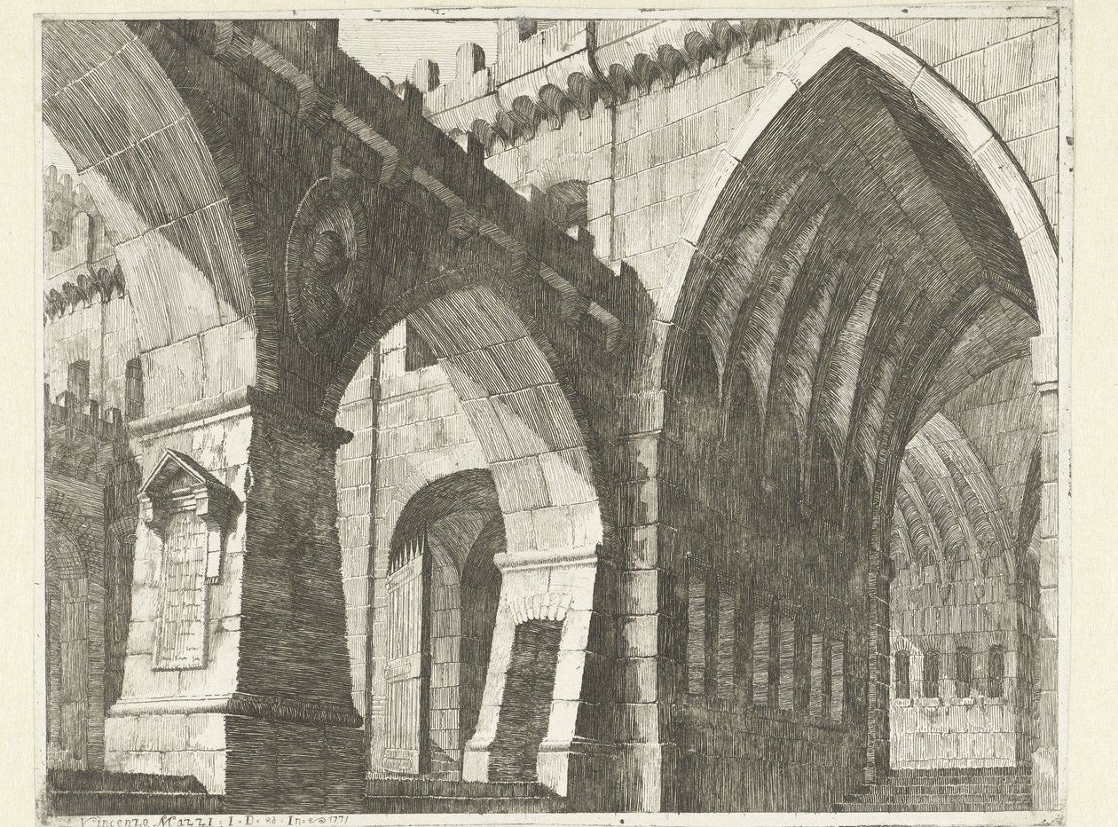 Innenhof einer Burg von Vincenzo Mazzi
