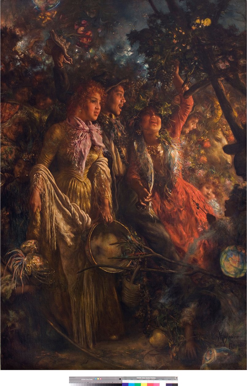 Genreszene oder Ernte (Ernte) Gemälde von Vincenzo Migliaro (1858-1938) 1895 Private Sammlung von Vincenzo Migliaro