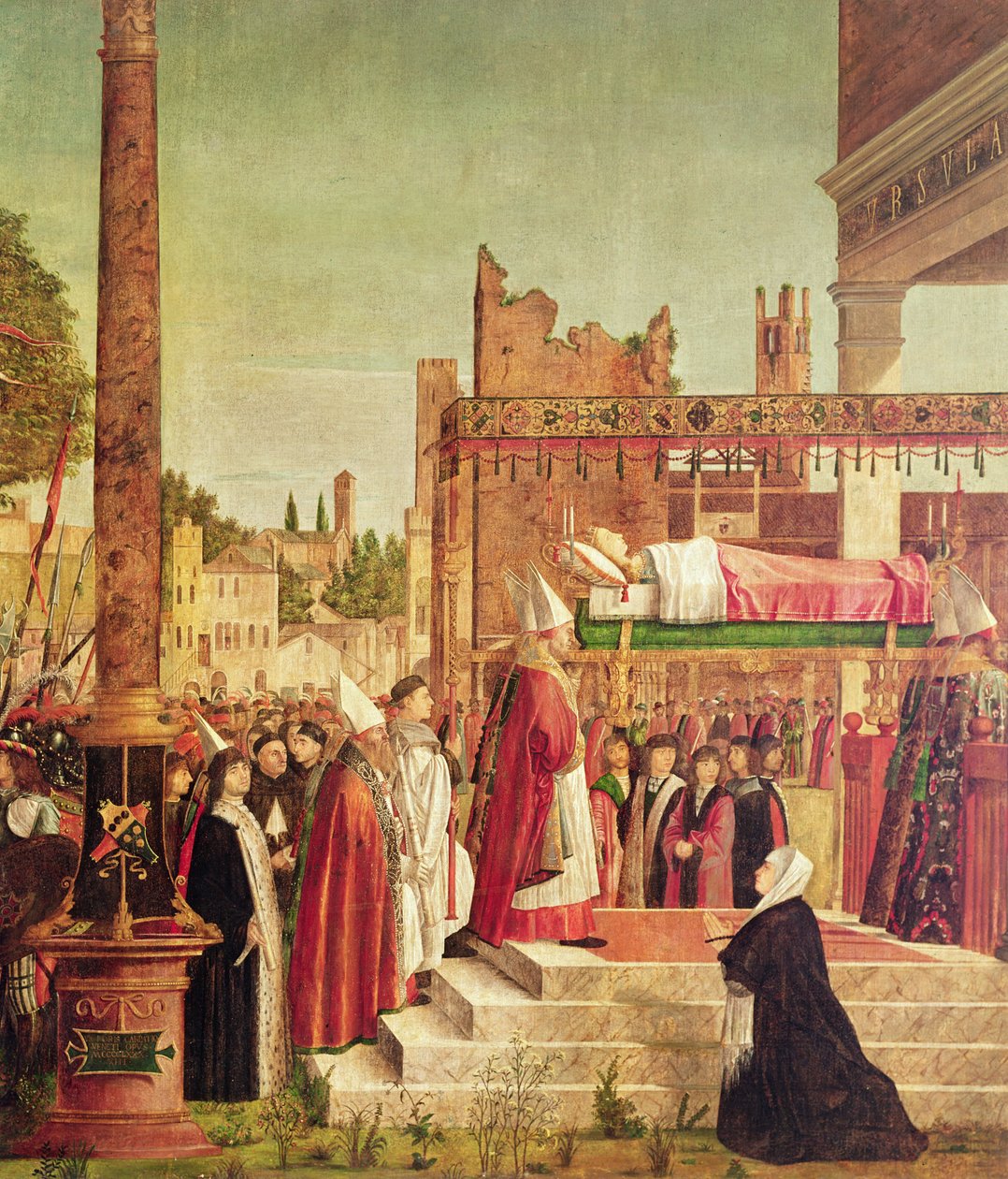Martyrium der Pilger und das Begräbnis der hl. Ursula, aus dem St.-Ursula-Zyklus, 1490-94 (Detail) von Vittore Carpaccio