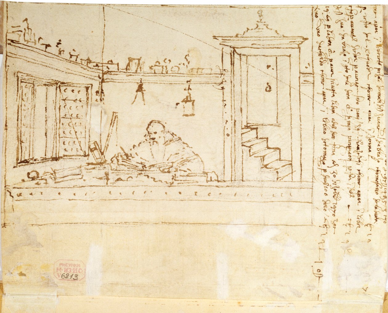 Ein Philosoph mit einem Stift in der Hand von Vittore Carpaccio