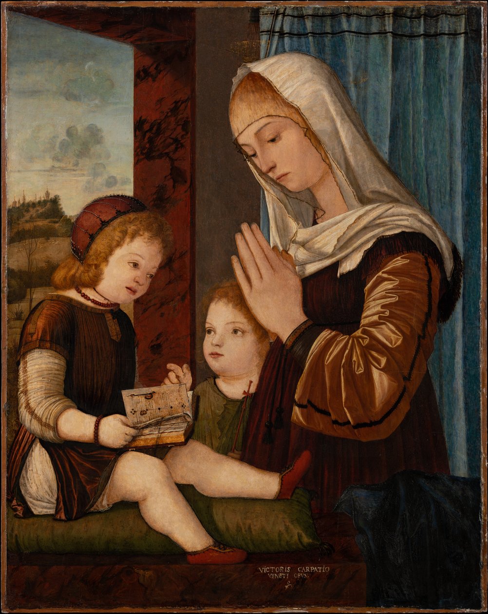 Madonna mit Kind und dem kleinen Johannes von Vittore Carpaccio