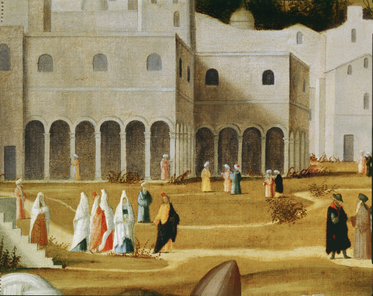 Predigt des heiligen Stephanus in den Mauern des salomonischen Tempels in Jerusalem von Vittore Carpaccio