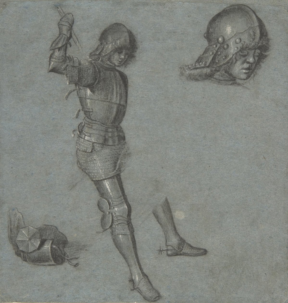 Studien eines sitzenden Jugendlichen in Rüstung, ca. 1505 von Vittore Carpaccio