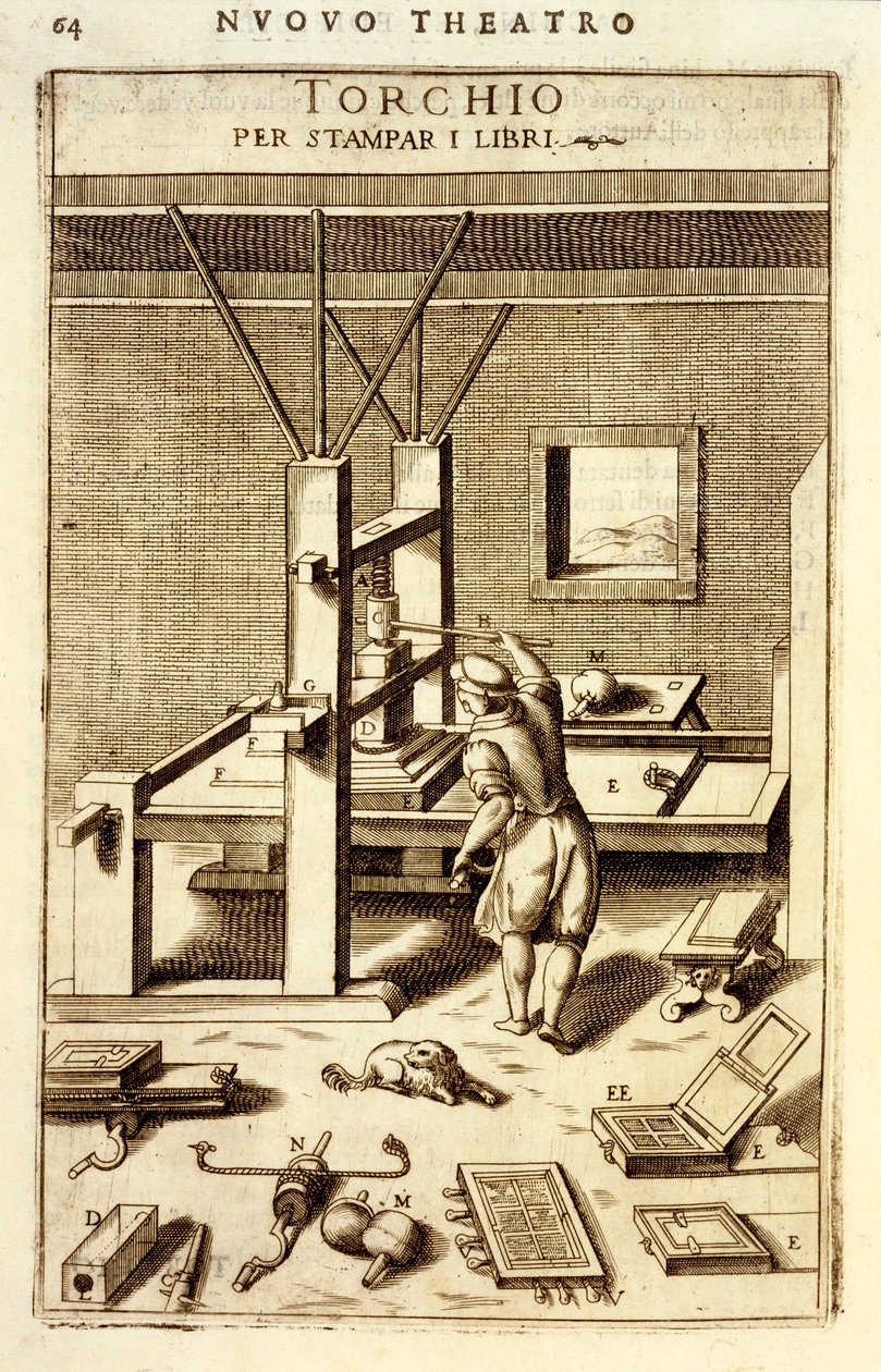 Buchdruck für Bücher, 1607 von Vittorio Zonca