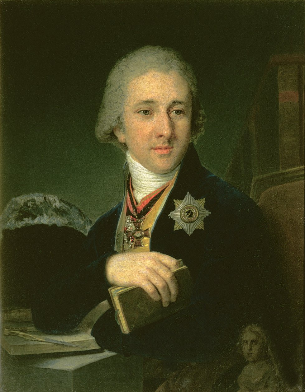 Porträt des Autors Alexander Labsin, 1816 von Vladimir Lukich Borovikovsky
