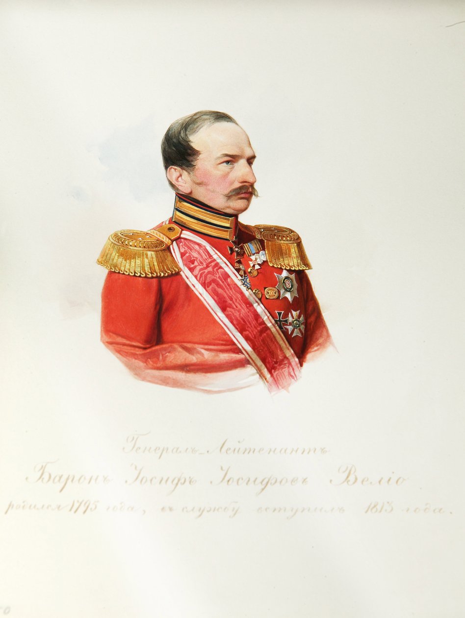 Porträt von Baron Iosif Iosifovich von Velio (1846-1849) von Vladimir Ivanovich Hau