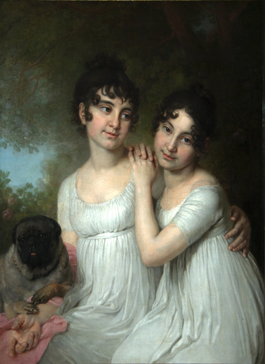 Porträt der Gräfinnen E.A. und A.A. Kurakin, 1802 von Vladimir Lukich Borovikovsky