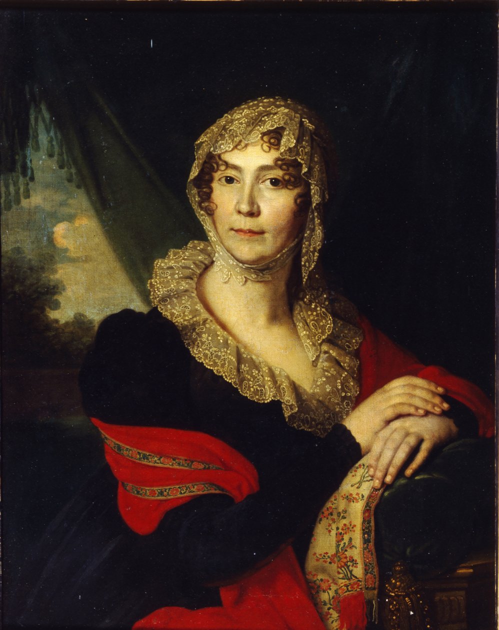Porträt von Prinzessin Natalia Alexandrovna von Buxhoeveden 1758-1808, geb. Alexeyeva, 1790er Jahre von Vladimir Lukich Borovikovsky
