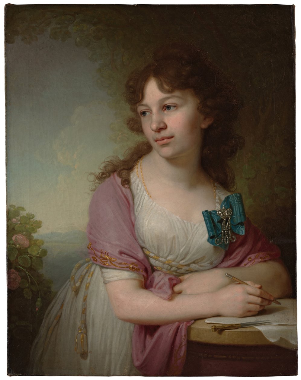 Porträt von Prinzessin Jekaterina Alexejewna Dolgorukowa 1781-1860, geborene Gräfin Wassiljewa, 1798 von Vladimir Lukich Borovikovsky