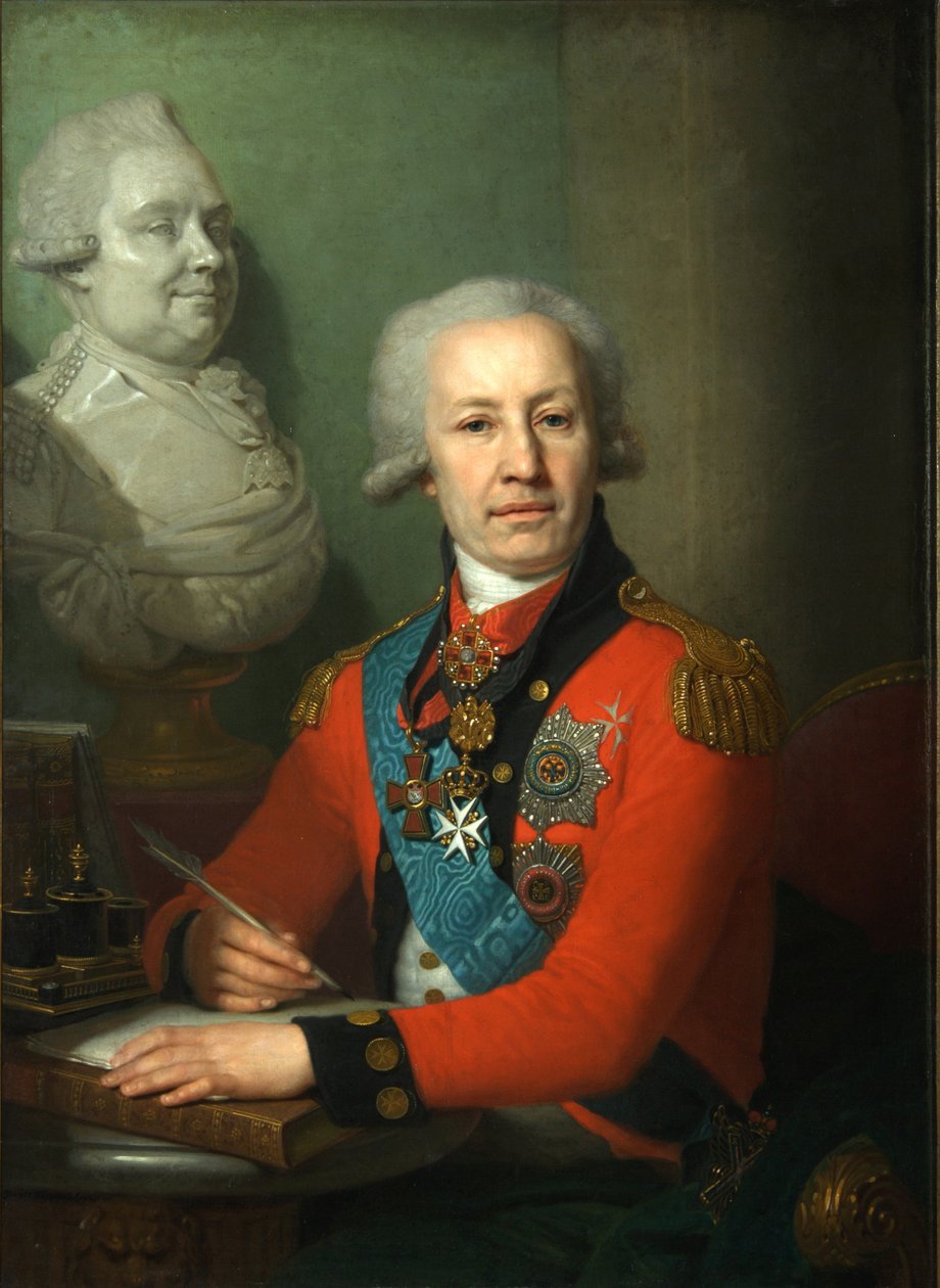 Porträt von Baron Alexei Wassiljew, 1800 von Vladimir Lukich Borovikovsky