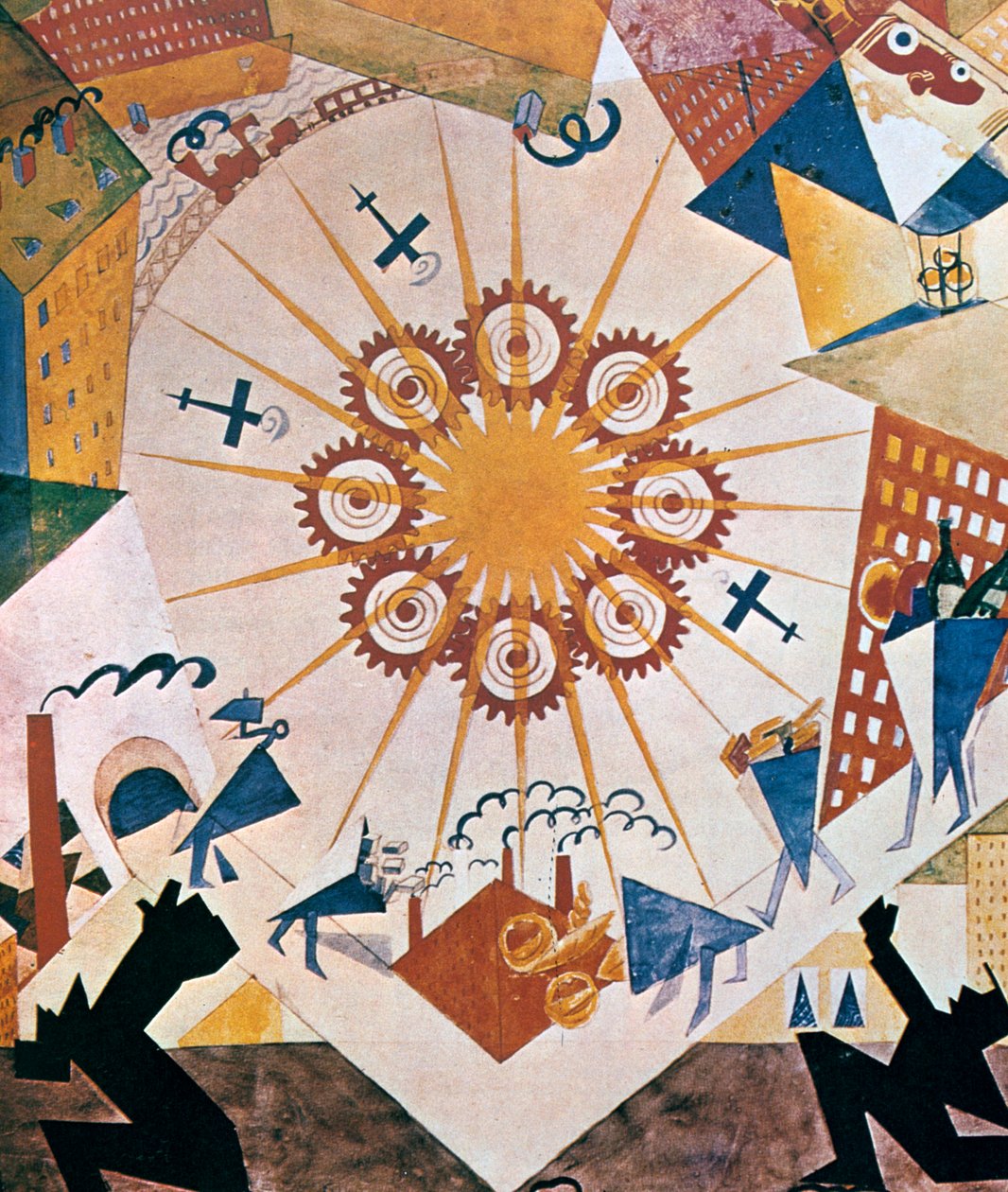 Dekorentwurf für Mystery Bouffe, 1919 von Vladimir Mayakovsky