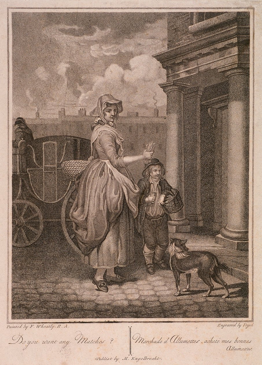 Wollen Sie Streichhölzer, Rufe von London, ca. 1794 von Vogel