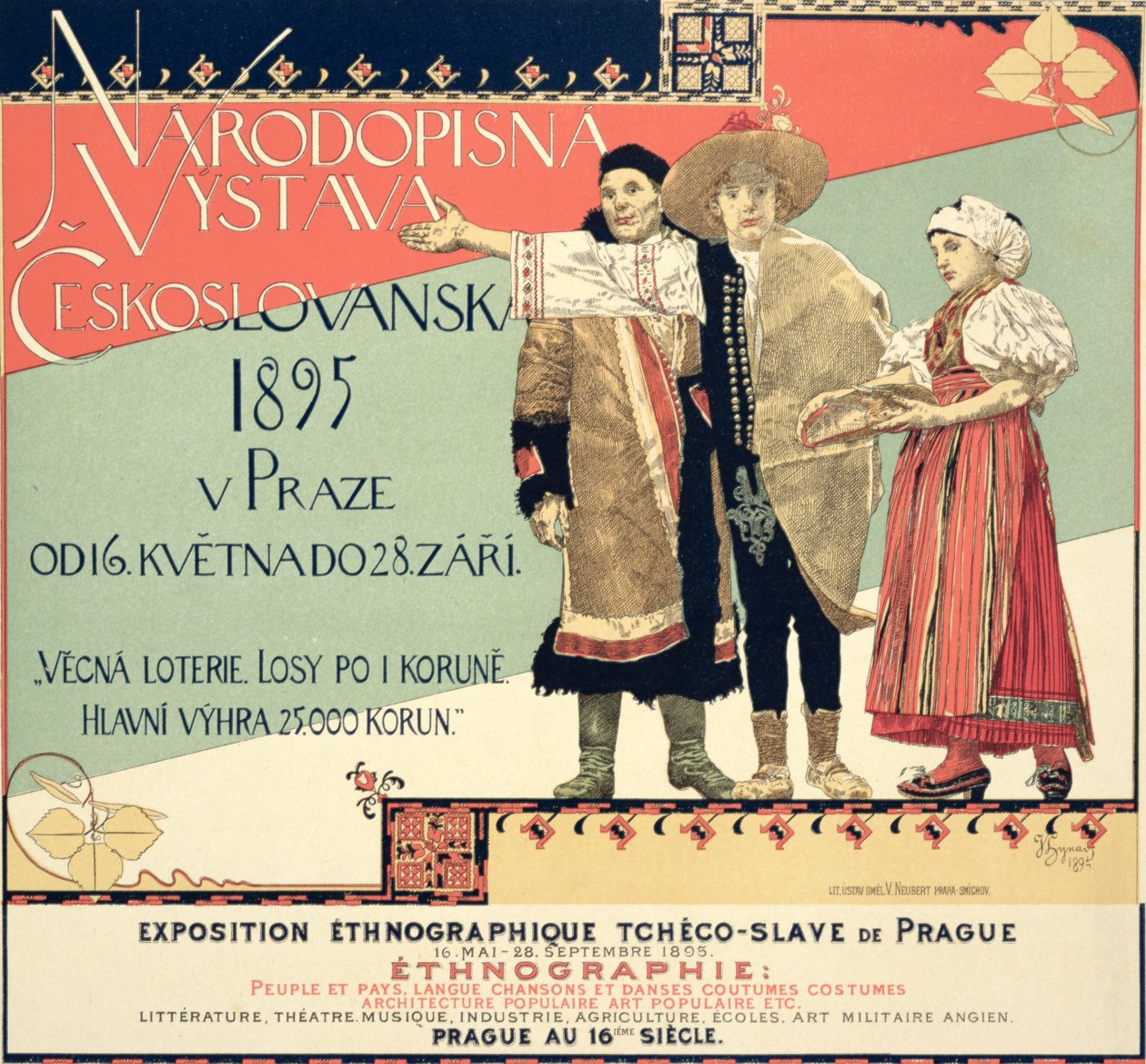 Reproduktion eines Plakats, das eine 