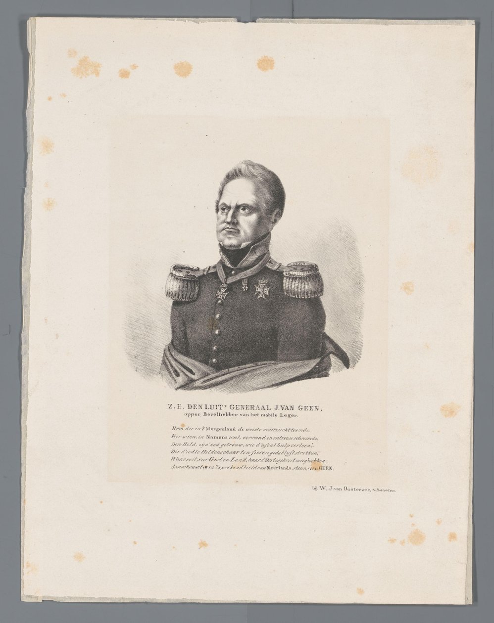 General J. van Geen, Oberbefehlshaber der mobilen Armee von W.J. van Oosterzee