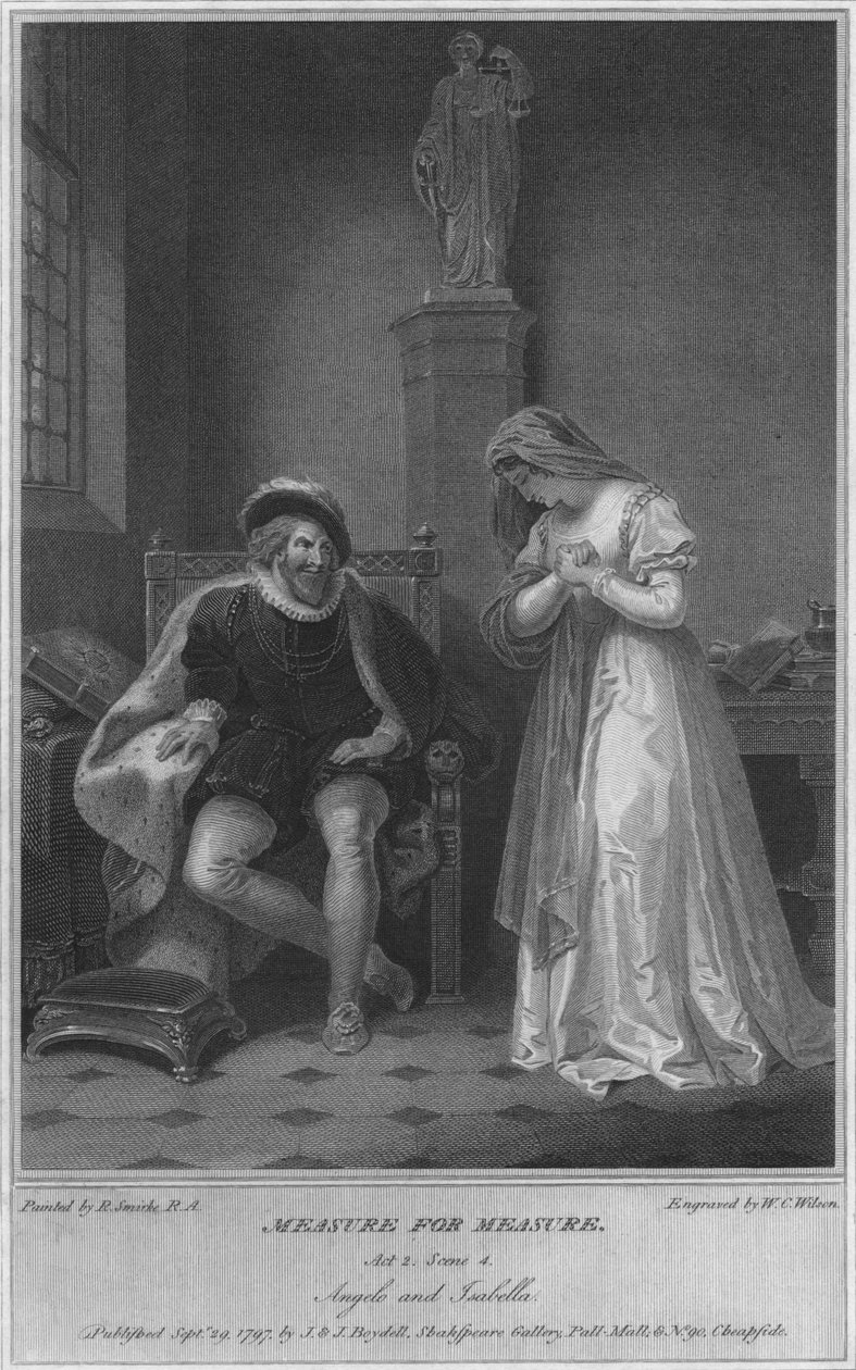 Maß für Maß. Akt 2. Szene 4. Angelo und Isabella von W. C. Wilson