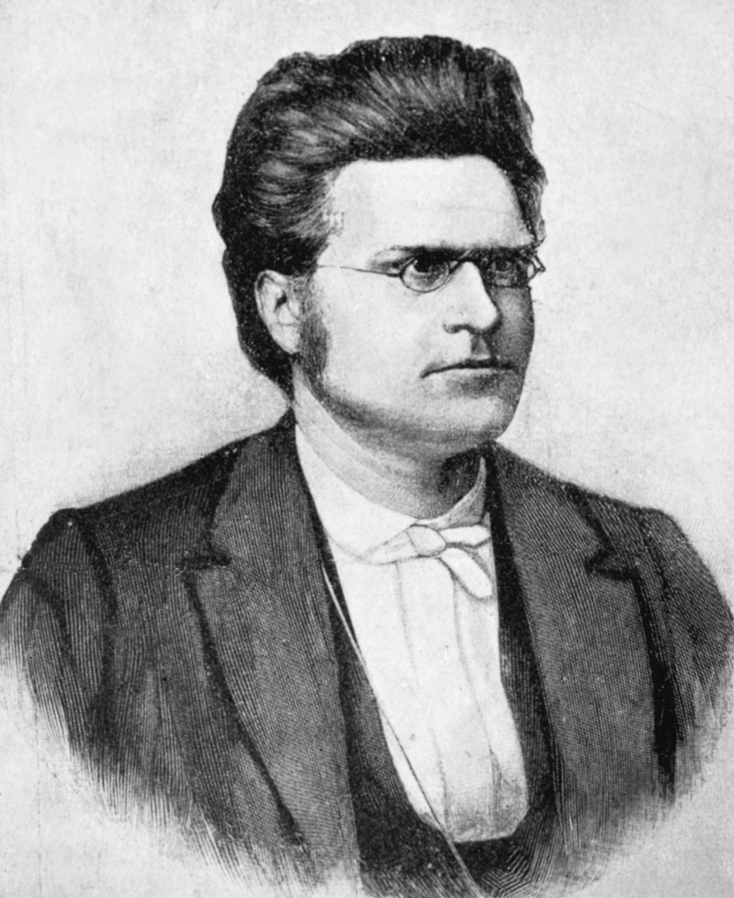 Porträt von Bjornstjerne Martinius Bjornson (1832-1910), norwegischer Schriftsteller, Dichter und Dramatiker, Holzschnitt nach einem Foto von Budtz Mueller und Co von John Ward Dunsmore