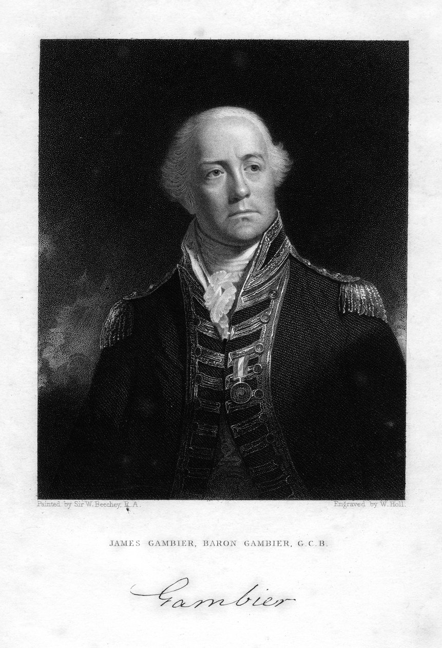 Admiral James Gambier 1756-1833, 1. Baron Gambier, 1837 von W. Holl