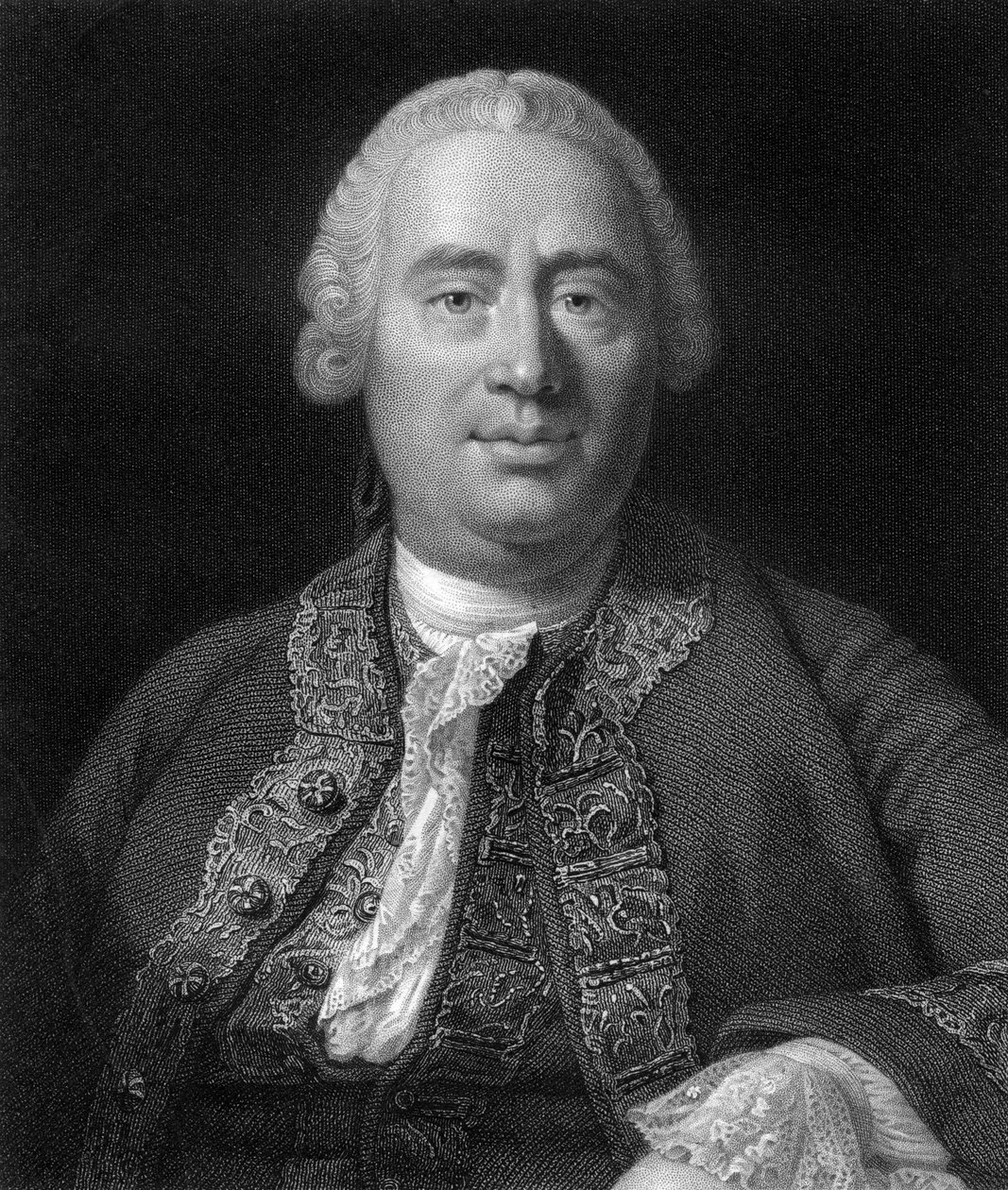 David Hume, schottischer Philosoph, Ökonom und Historiker, 1845 von W. Holl