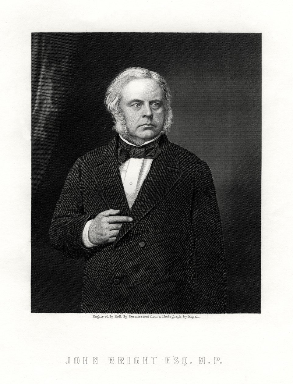 John Bright, britischer Radikaler und liberaler Staatsmann, 19. Jahrhundert von W. Holl