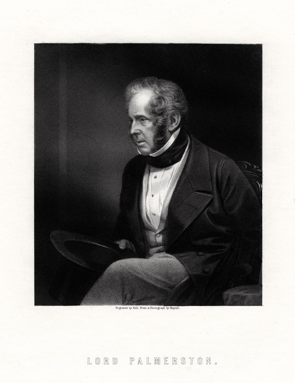 Lord Palmerston, britischer Premierminister, 19. Jahrhundert von W. Holl