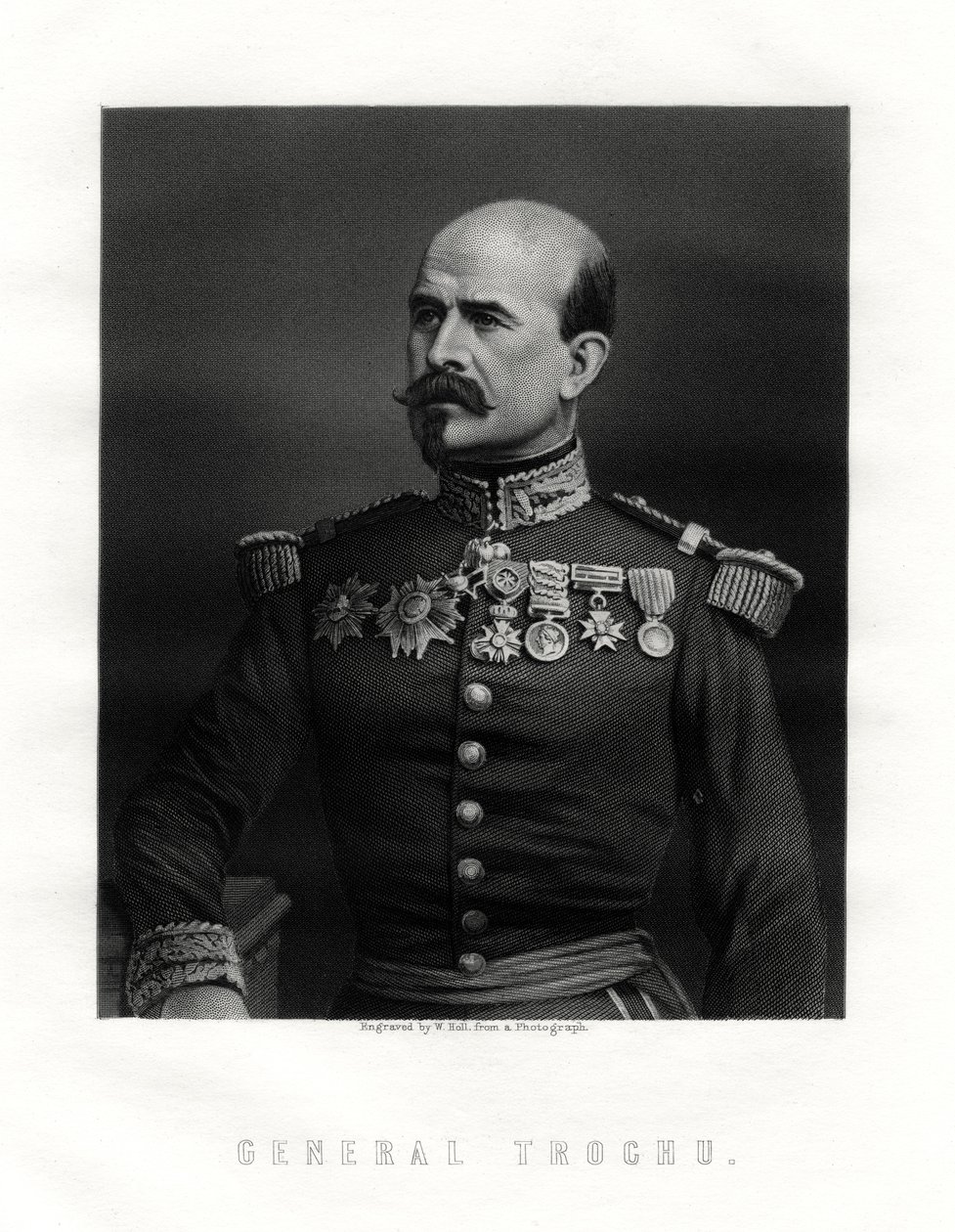 Louis Jules Trochu, französischer Militärführer und Politiker, 19. Jahrhundert von W. Holl