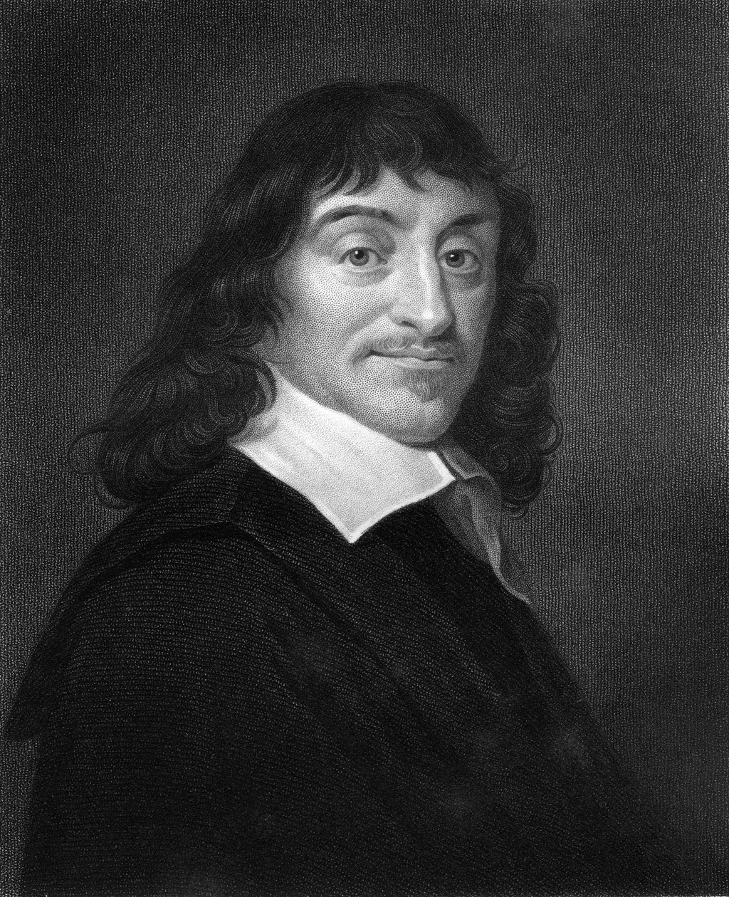 René Descartes, französischer Philosoph und Mathematiker des 17. Jahrhunderts, 1836 von W. Holl