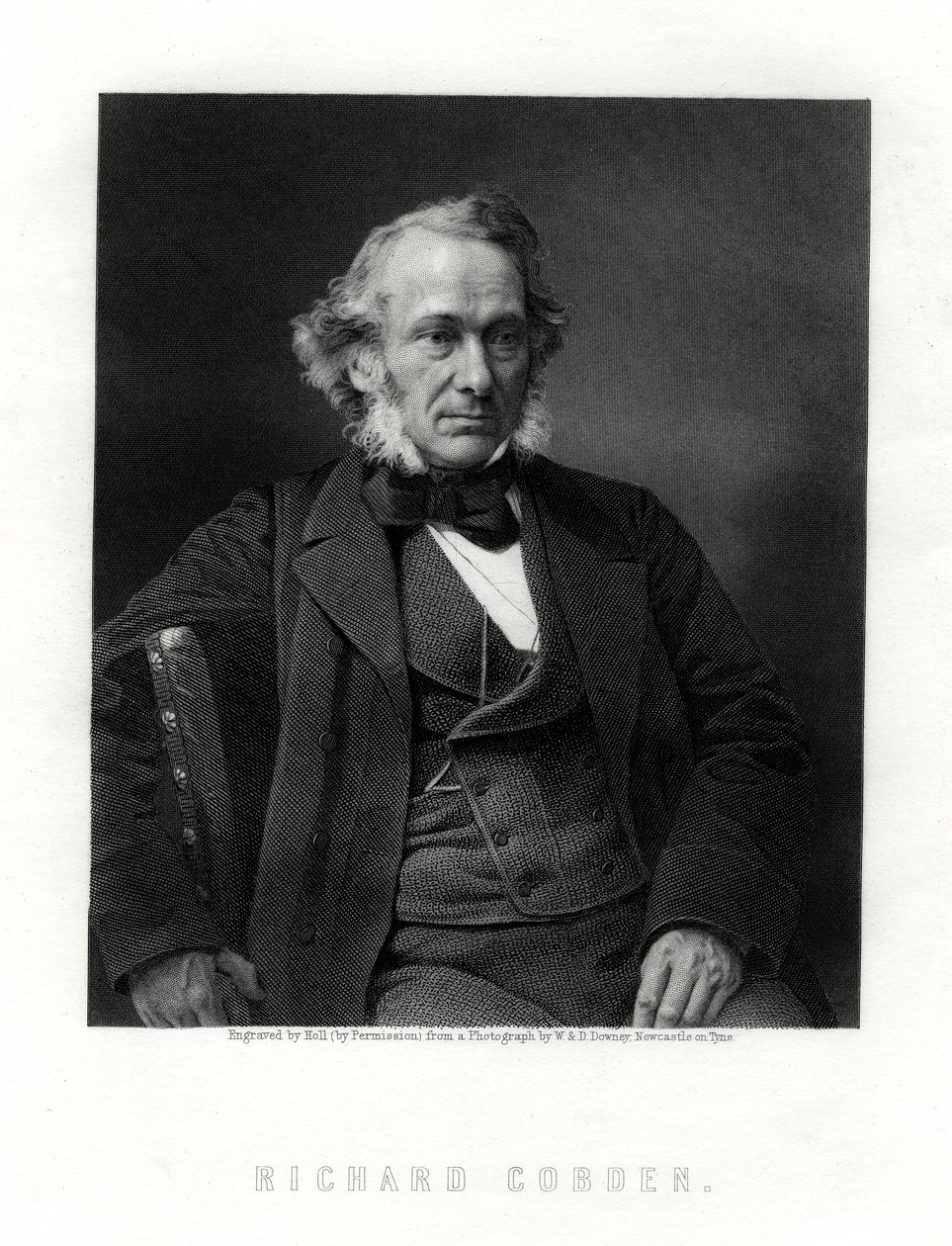 Richard Cobden, britischer Hersteller, Radikaler und liberaler Staatsmann, 19. Jahrhundert von W. Holl