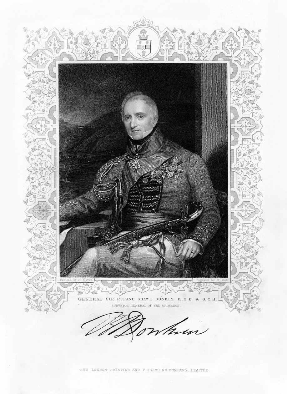Sir Rufane Shaw Donkin, britischer Soldat, 19. Jahrhundert von W. Holl