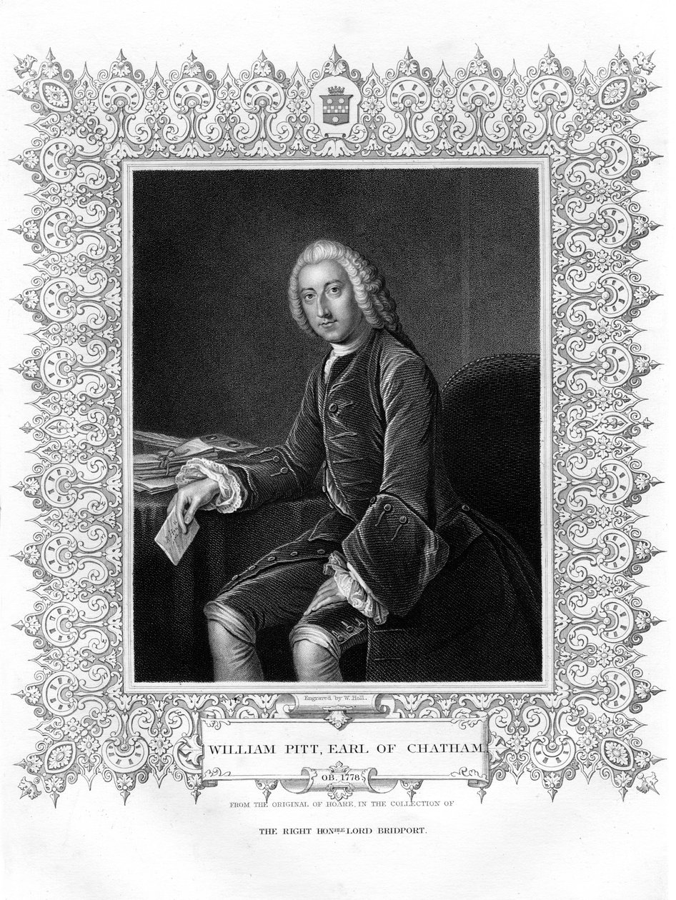 William Pitt, 1. Earl of Chatham, britischer Whig-Staatsmann, 19. Jahrhundert von W. Holl