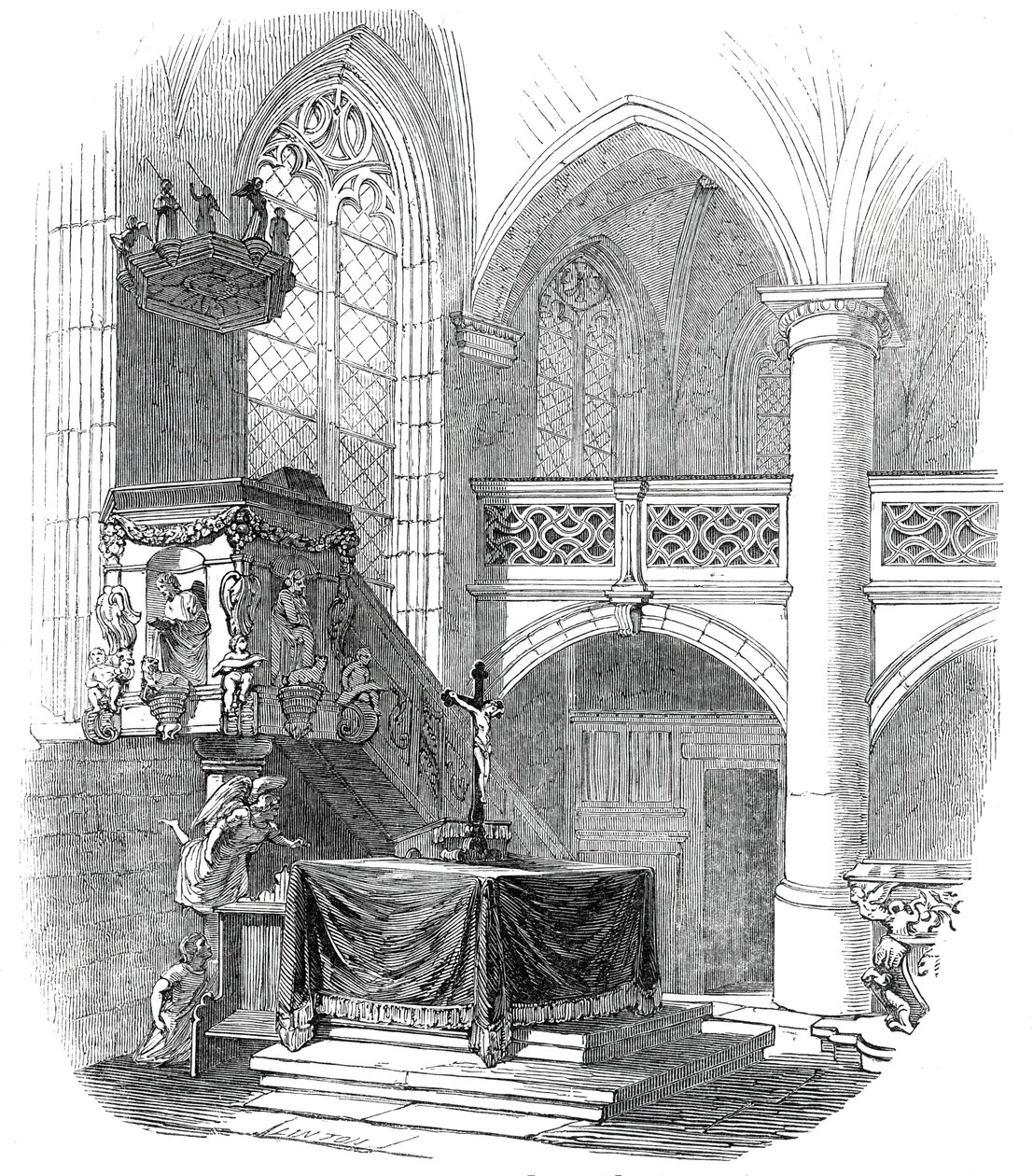 Kapelle in Kalenberg - nach der Zeichnung Seiner Königlichen Hoheit Prinz Albert von W. J. Linton
