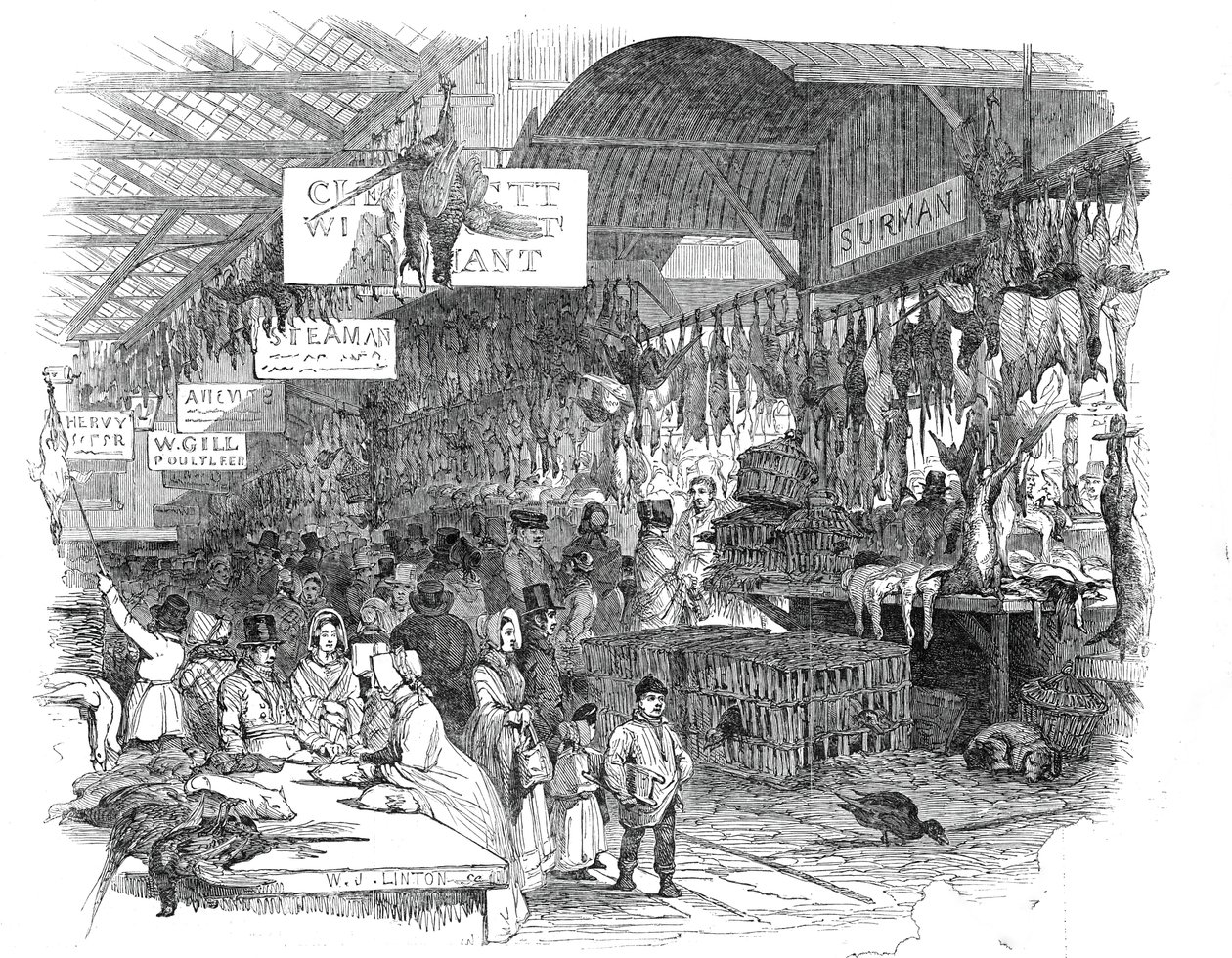 Leadenhall Market, am Heiligabend von W. J. Linton