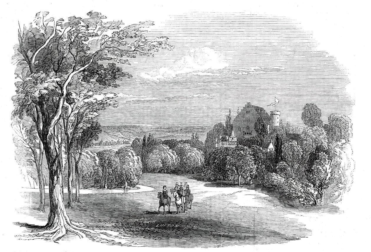 Schloss Rosenau bei Coburg - nach der Zeichnung Seiner Königlichen Hoheit Prinz Albert (1845) von W. J. Linton