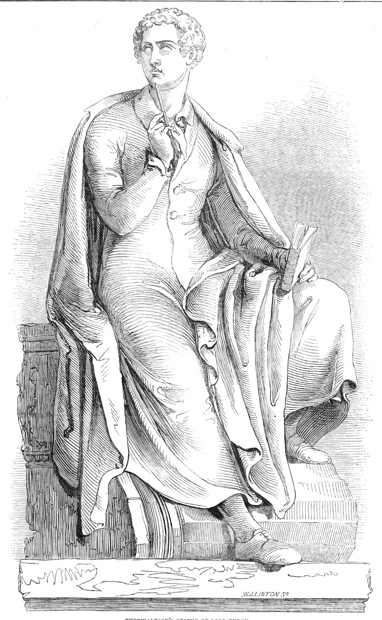 Thorwaldsens Statue von Lord Byron (1845) von W. J. Linton