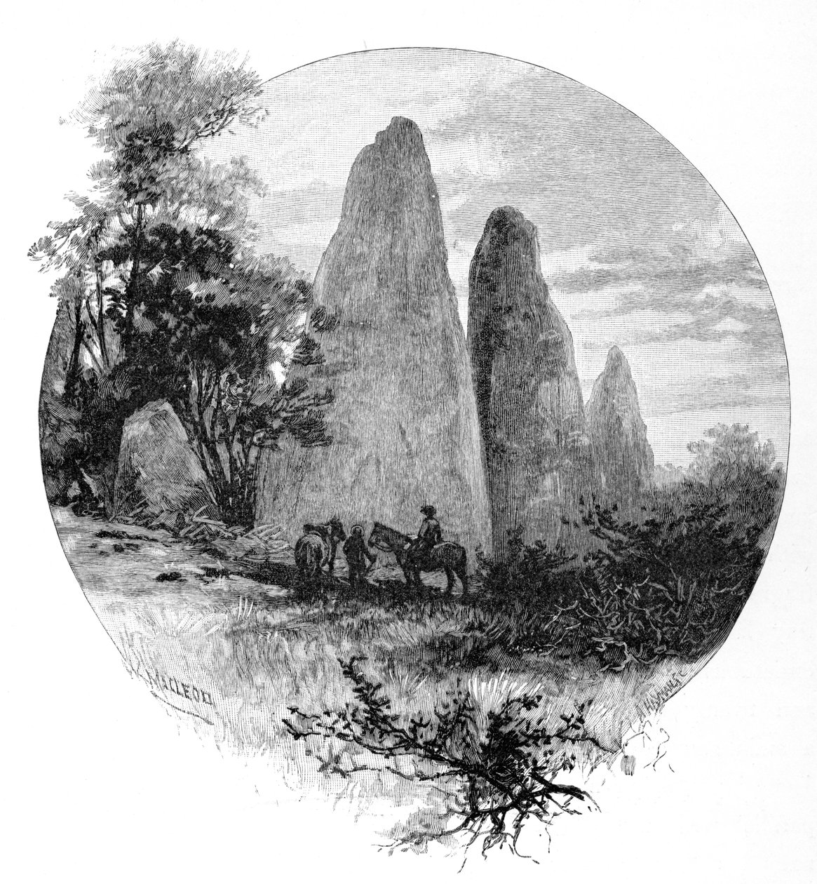 Granitfelsen, Betts Camp, Mount Kosciuszko, New South Wales, Australien, 1886 von W. Macleod