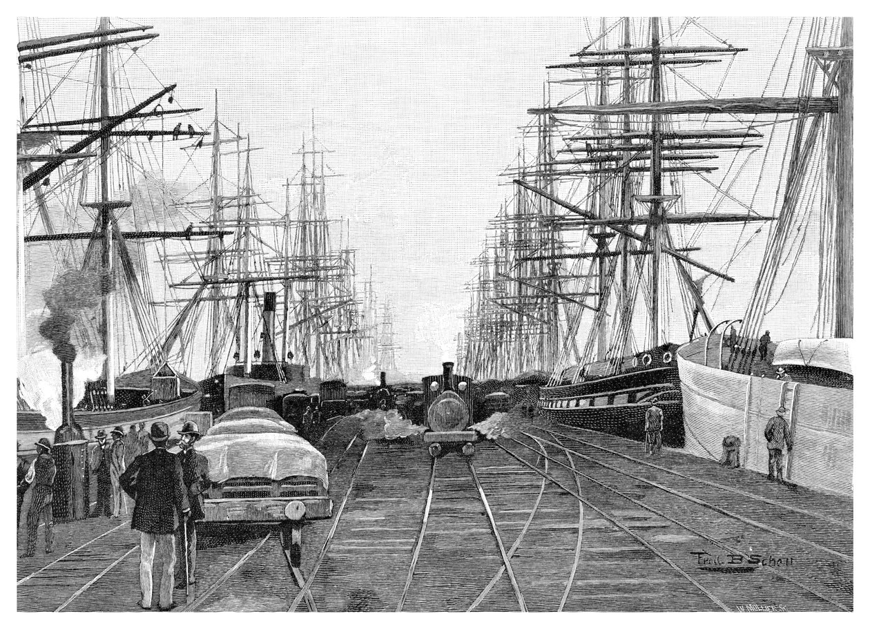 Hafen von Melbourne, Victoria, Australien von W. Mollier