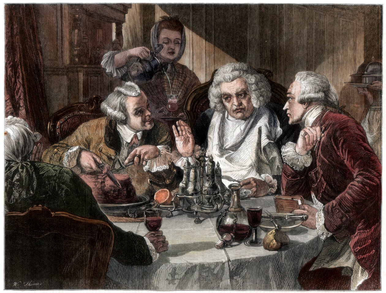 Dr. Johnsons erstes Treffen mit John Wilkes, 1866 von W Thomas