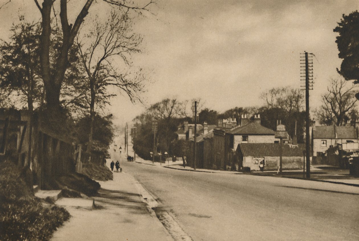 Wo die römische Straße nach Dover den Shooters Hill hinter Blackheath kreuzt, um 1935 von W. Whiffin