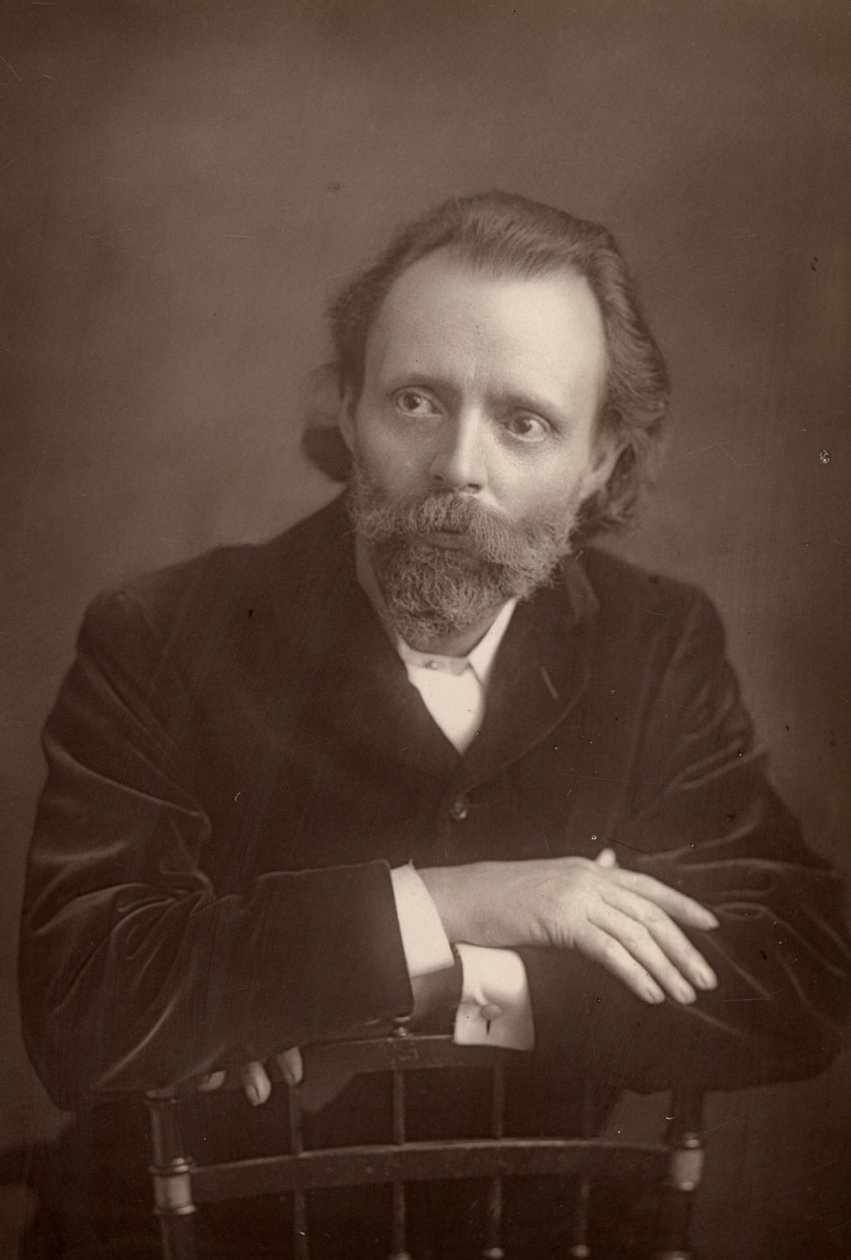 Thomas Henry Hall Caine (1853-1931) englischer Romanautor. Begleiter von Dante Gabriel Rossetti am Ende von dessen Leben (1881-1882) von W. and D. (after) Downey