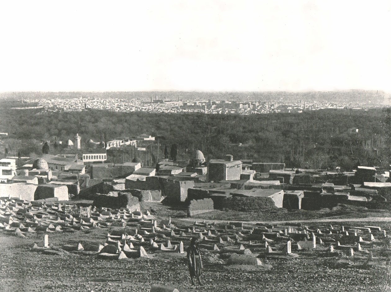 Stadtpanorama von Sulhieh, Damaskus, Osmanisches Syrien, 1895 von W and S Ltd
