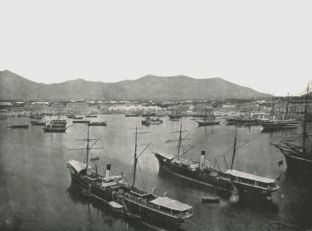 Gesamtansicht des Hafens, Palermo, Sizilien, Italien, 1895 von W and S Ltd
