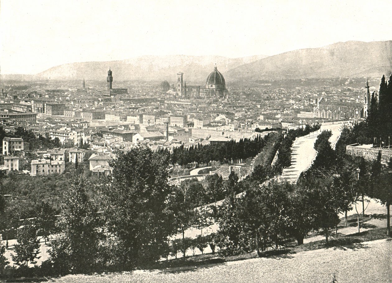 Panorama der Stadt Florenz, Italien, 1895 von W and S Ltd