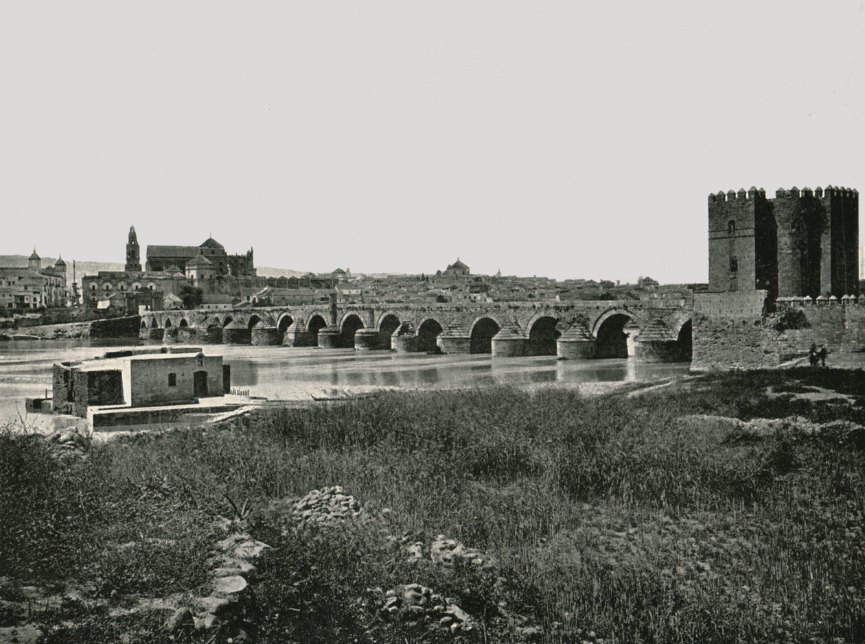 Die römische Brücke, Córdoba, Spanien, 1895 von W and S Ltd