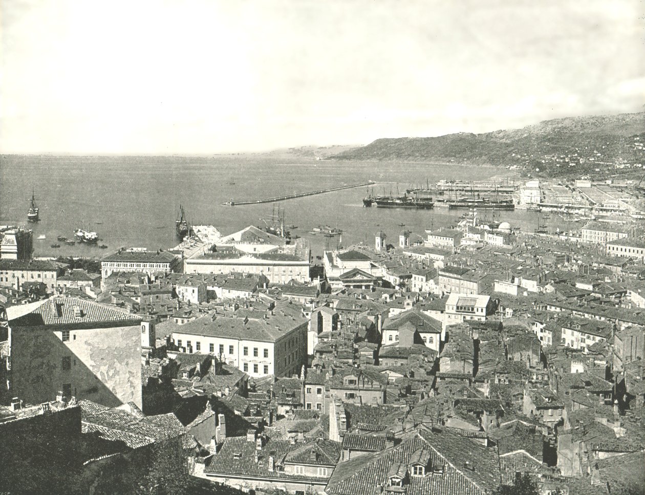 Stadt und Hafen, Triest, Italien, 1895 von W and S Ltd