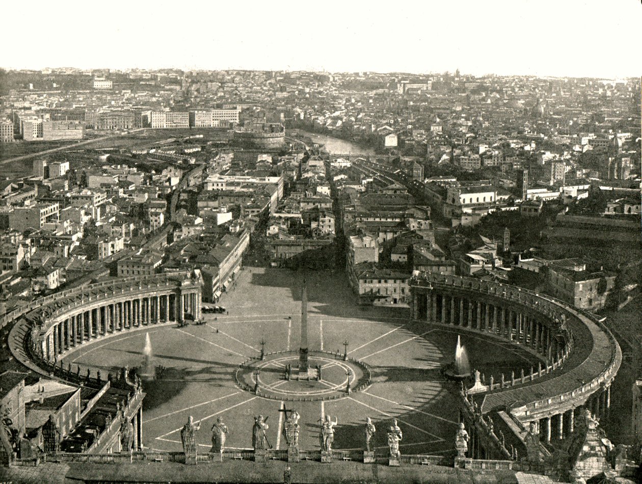 Blick von der Kuppel des Petersdoms, Rom, Italien, 1895 von W and S Ltd