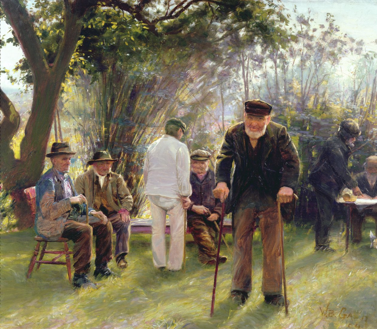 Alte Männer im Rockingham Park, 1904 von Walter Bonner Gash