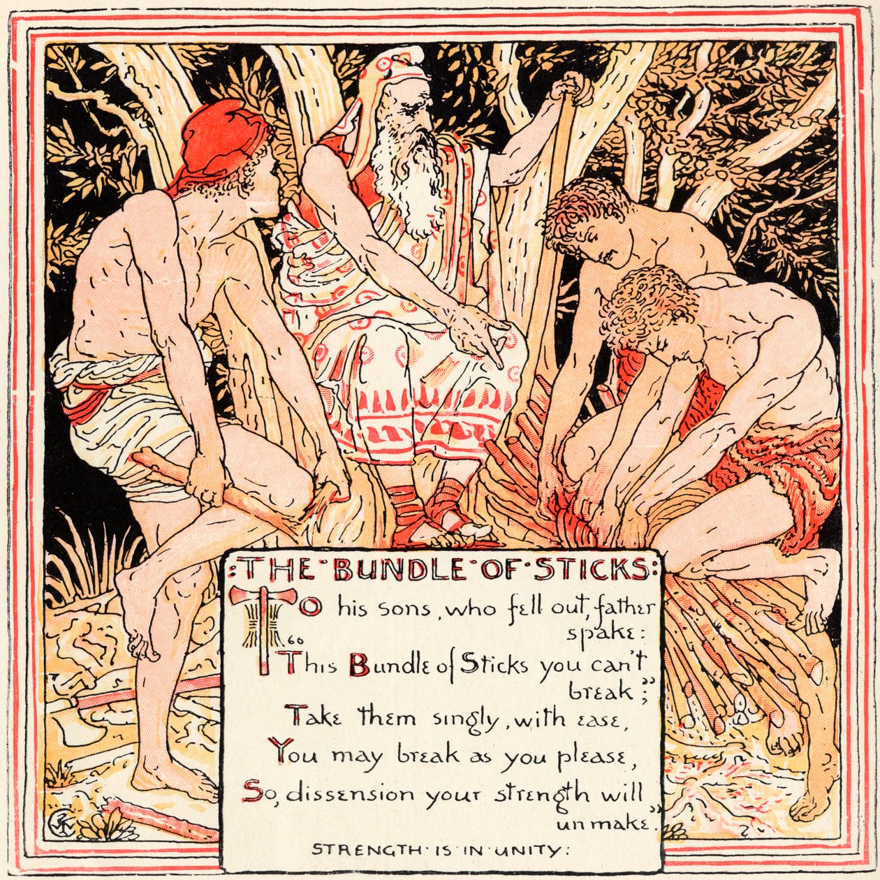 Das Bündel Stöcke, Illustration aus 