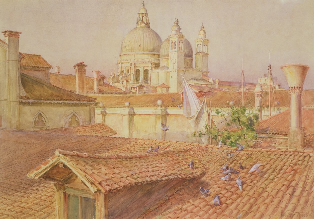 Vom Fenster des Künstlers aus mit Blick auf Santa Maria Della Salute, Venedig von Walter Frederick Roofe Tyndale
